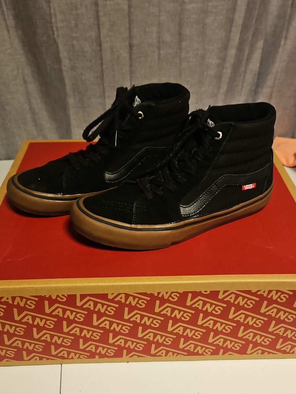 Vans Mens 9 Black Pro-classic Ultracush High-Top Suede/canvas Sneakers